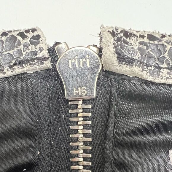 Sandro Paris Black Cracked Leather Calfskin Mini Skirt Size S - Picture 7 of 11